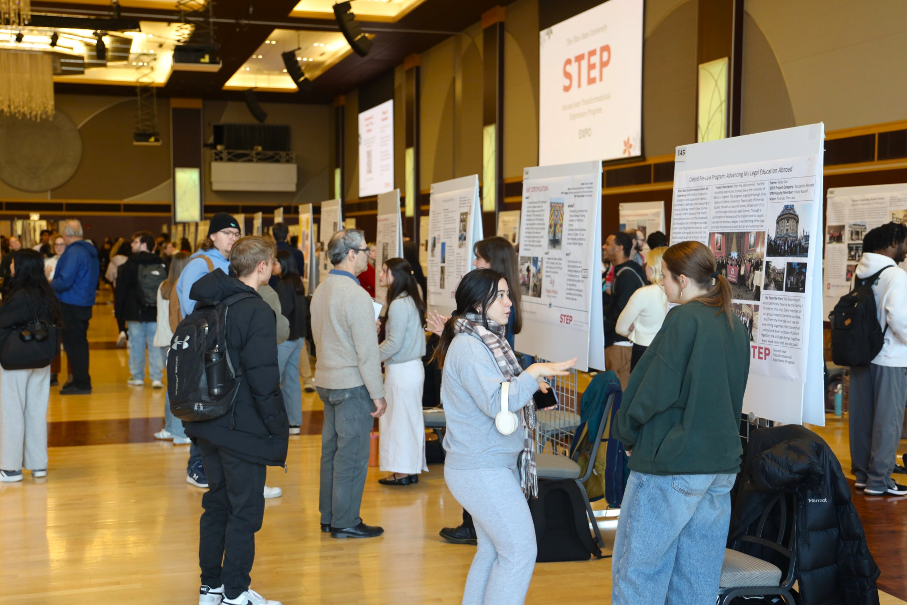 Students presenting at the STEP Expo.