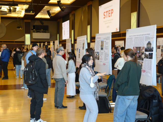 Students presenting at the STEP Expo.