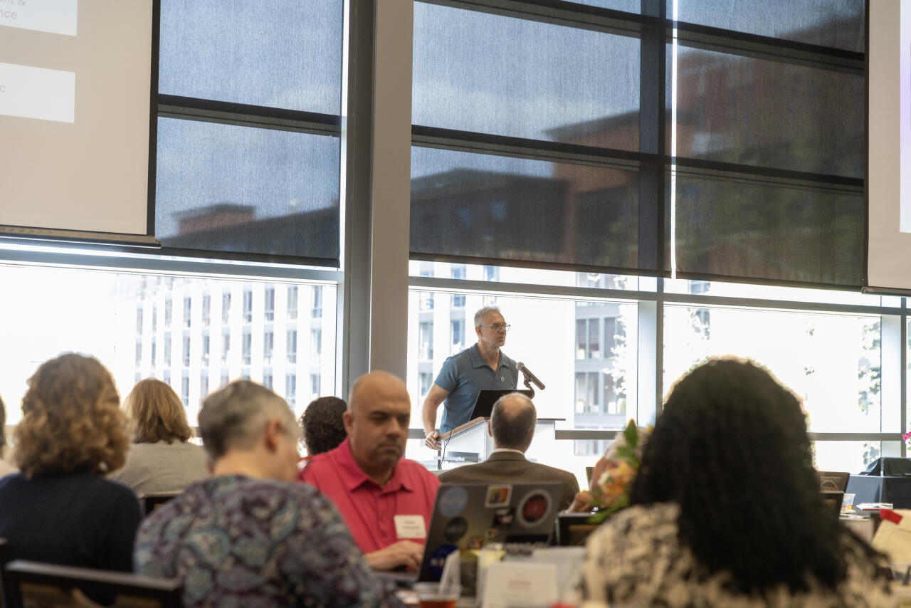 Dr. Matthew Mayhew presenting his lecture Student Success? Empirically-established Trends