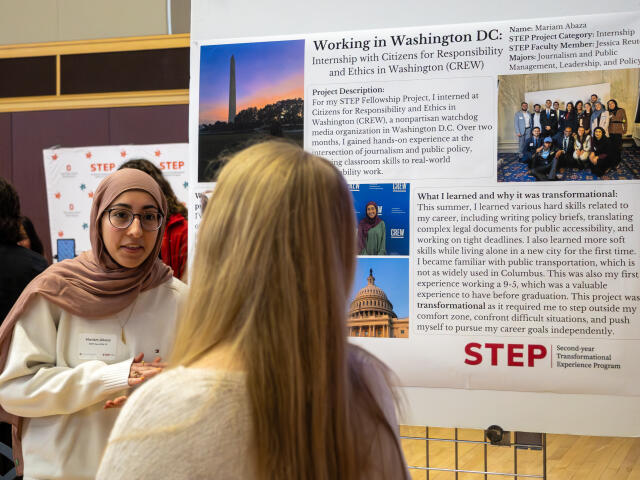 STEP student presenting at the February 2026 STEP Expo